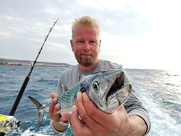 Daughter vs dad fishing fun - White Marlin Gran Canaria