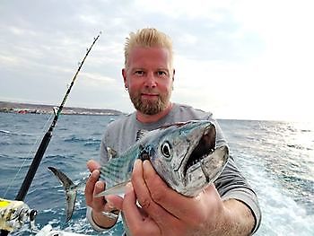Daughter vs dad fishing fun White Marlin Gran Canaria